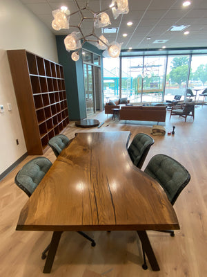 Oak breakfast nook table